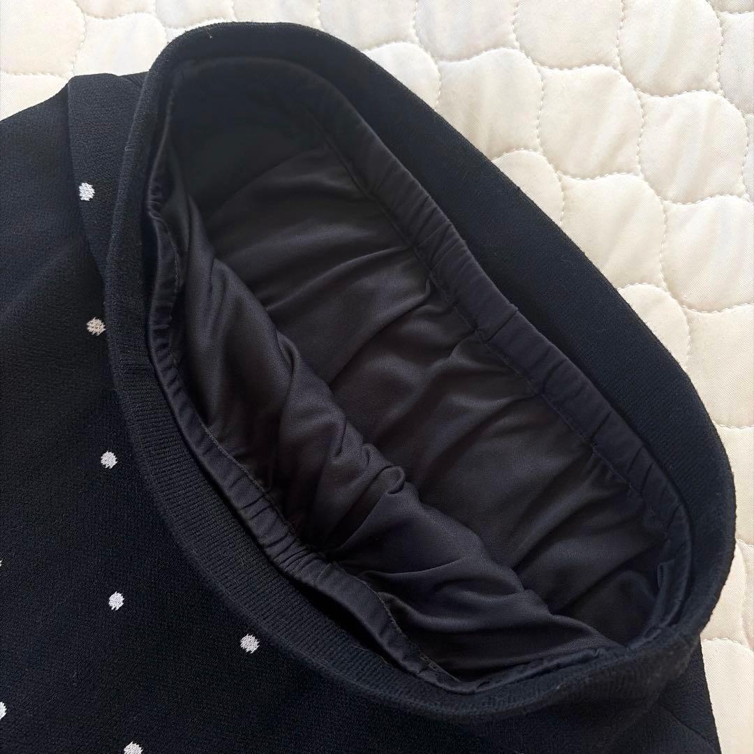 【24SS美品】BEARDSLEY チュチュニットスカート　ドット　ブラック