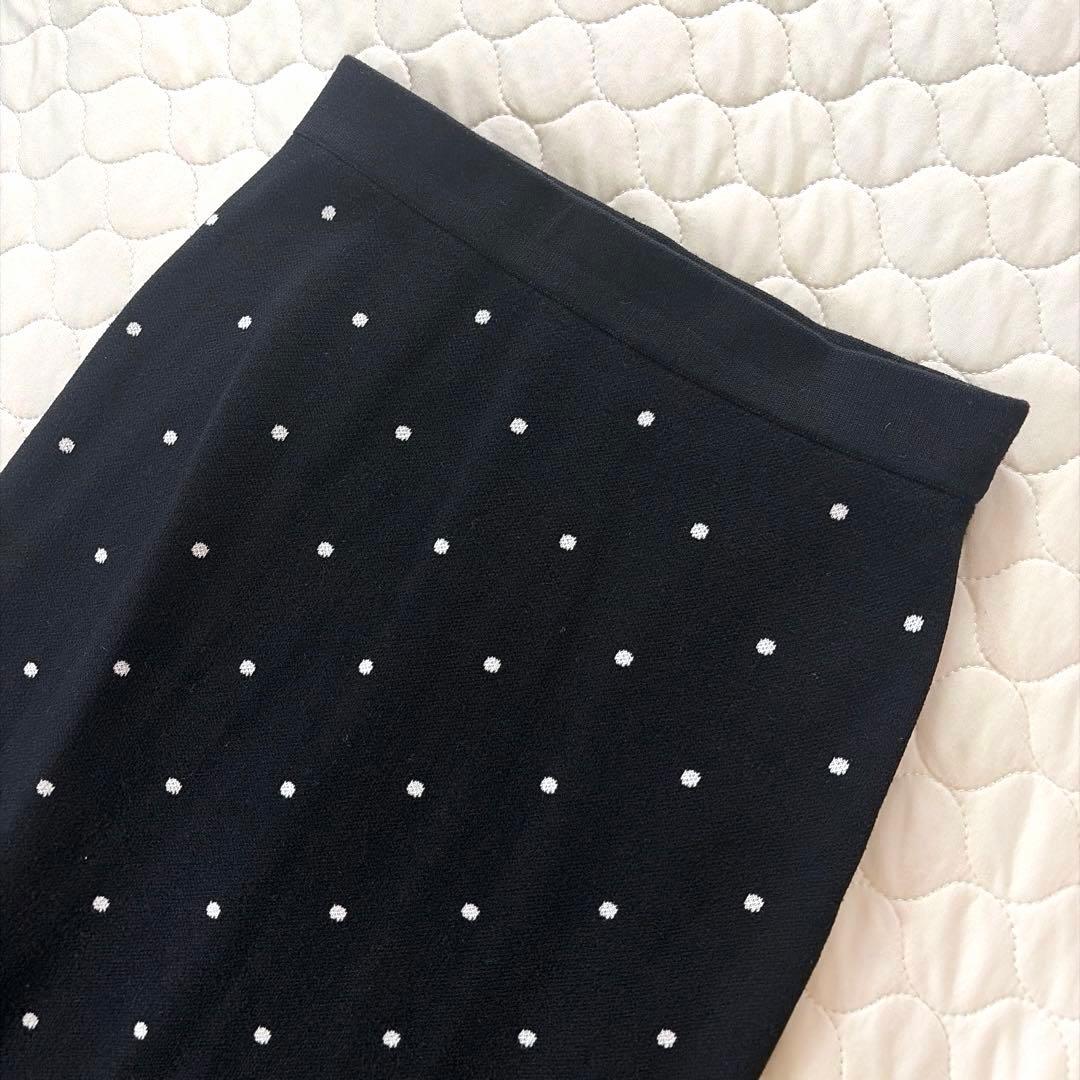 【24SS美品】BEARDSLEY チュチュニットスカート　ドット　ブラック