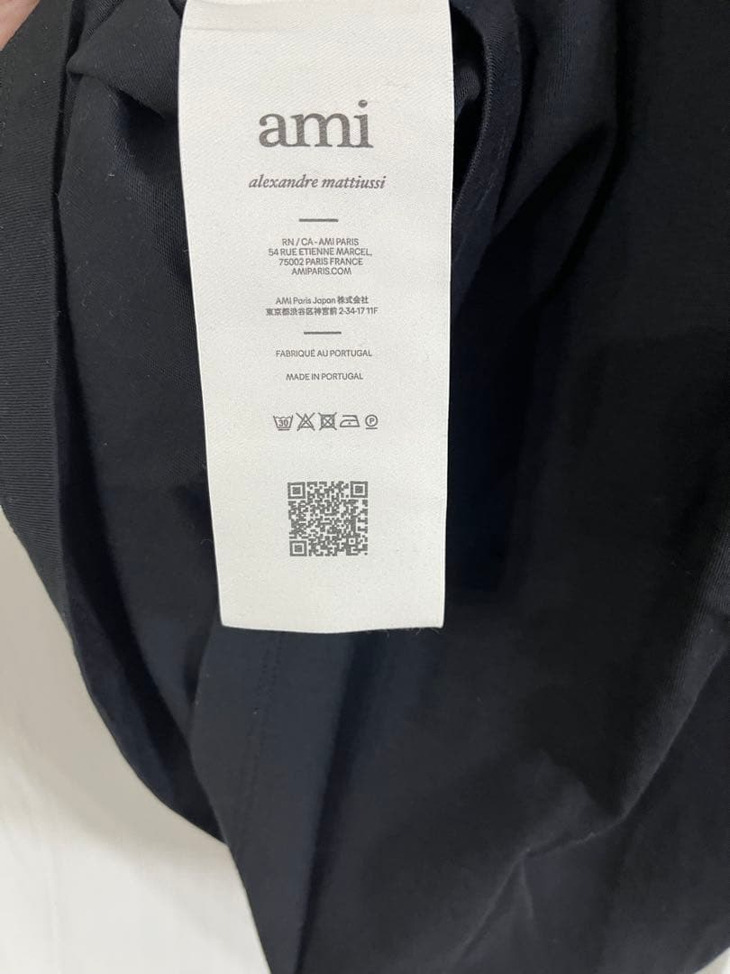 【極美品】AMI PARIS アミパリス コットン ハートロゴ刺繍 Tシャツ男女