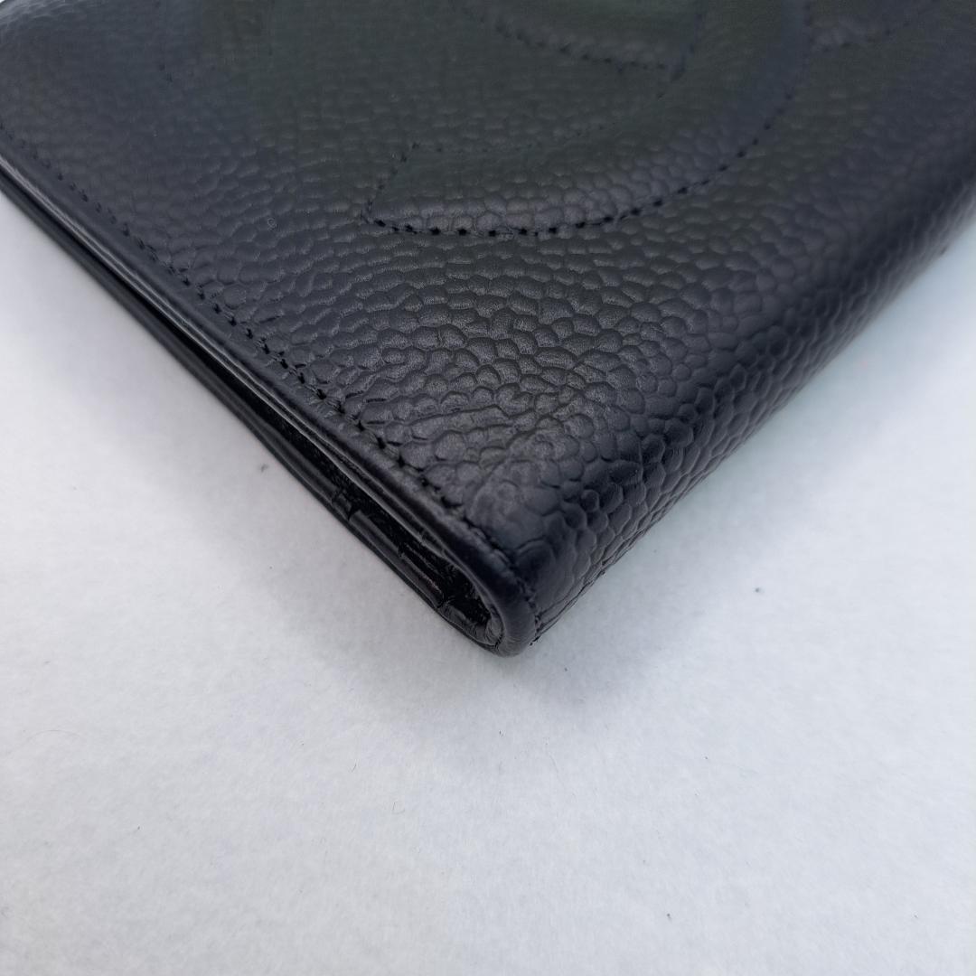 CHANEL　デカココ　ブラック　がま口　二つ折り財布　財布