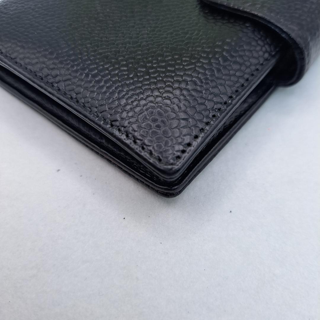 CHANEL　デカココ　ブラック　がま口　二つ折り財布　財布