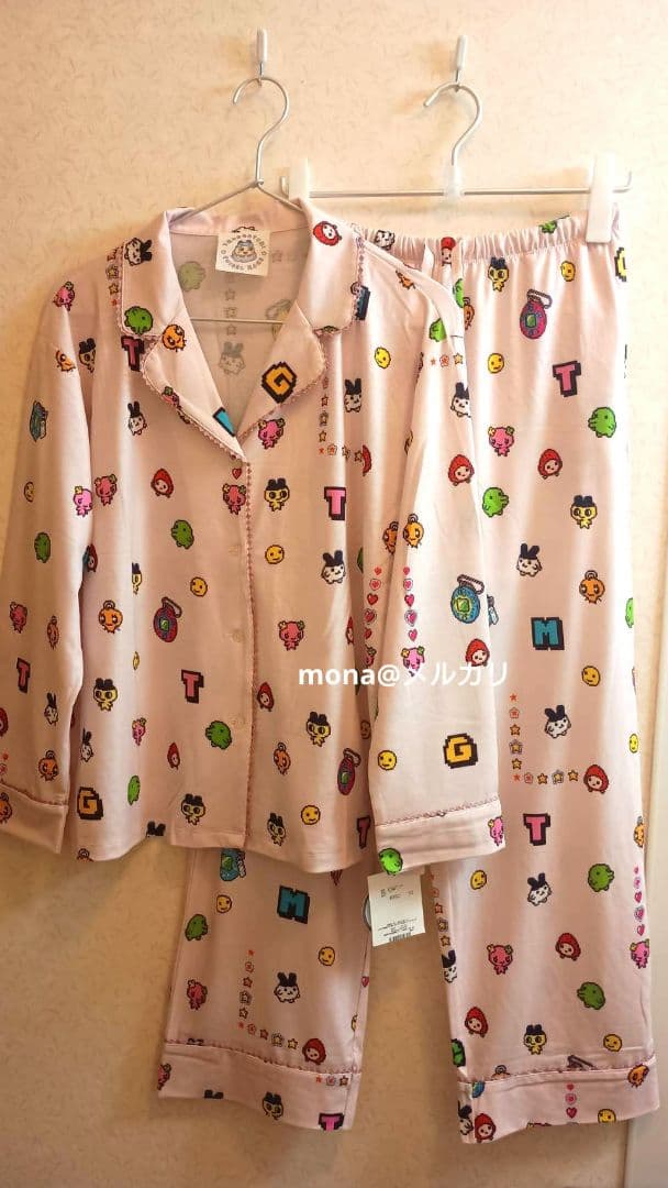 新品　SNIDEL  たまごっち 開襟シャツ&ロングパンツSET ピンク