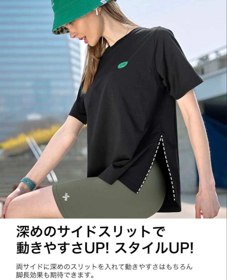 ほぼ新品 [XEXYMIX] ヨガウェア トップス Tシャツ ホワイトアイボリー