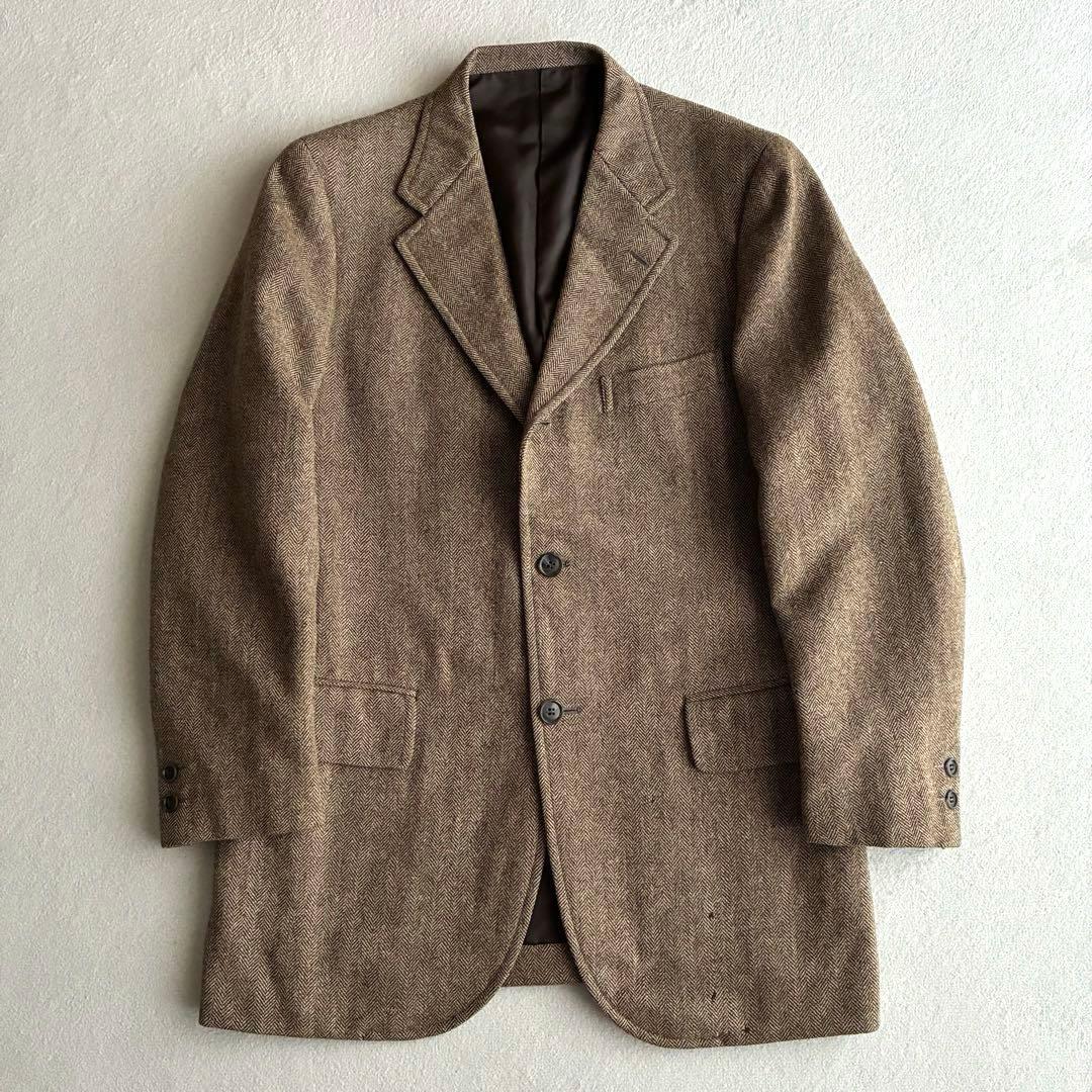 70s〜80s KENT 3ピース セットアップスーツ ウールヘリンボーン 古着