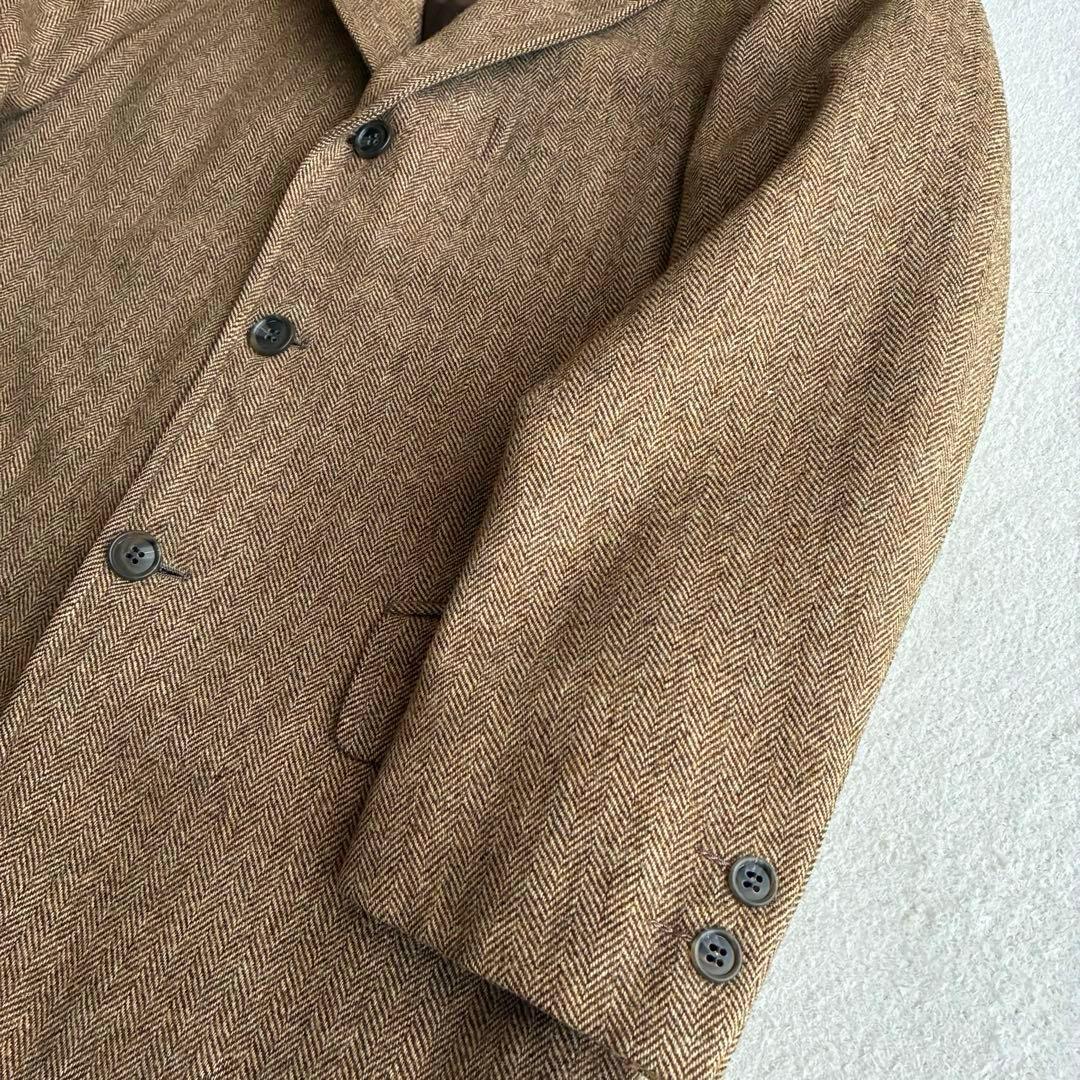 70s〜80s KENT 3ピース セットアップスーツ ウールヘリンボーン 古着