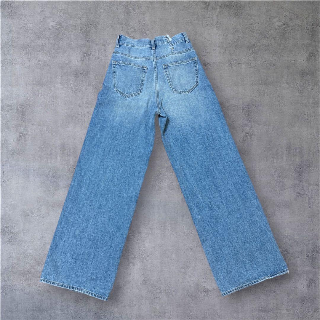 MOUSSY マウジー　CROSS WAIST WIDE ストレート デニム