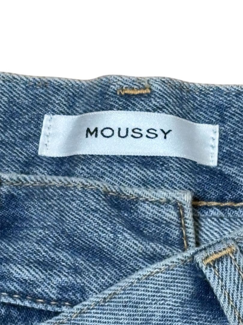 MOUSSY マウジー　CROSS WAIST WIDE ストレート デニム