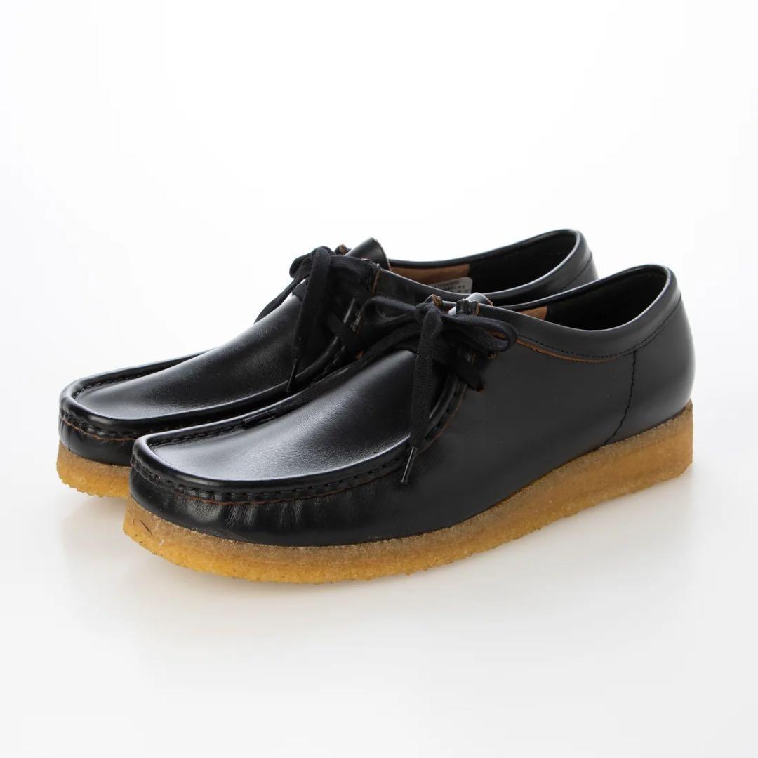 クラークスワラビー　BLACK Smooth Leathe
