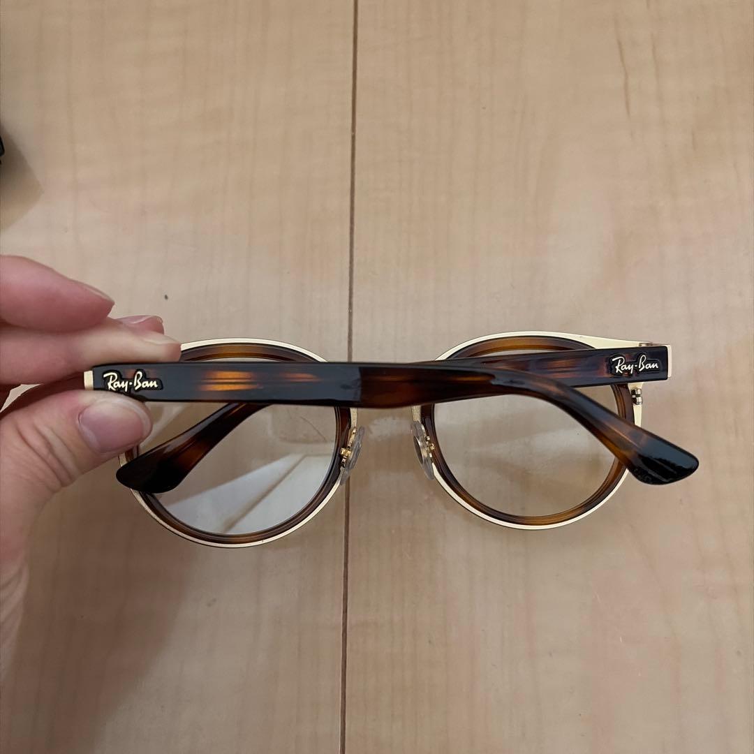 レイバン　サングラス　調光レンズ　ゴールド　べっ甲　眼鏡