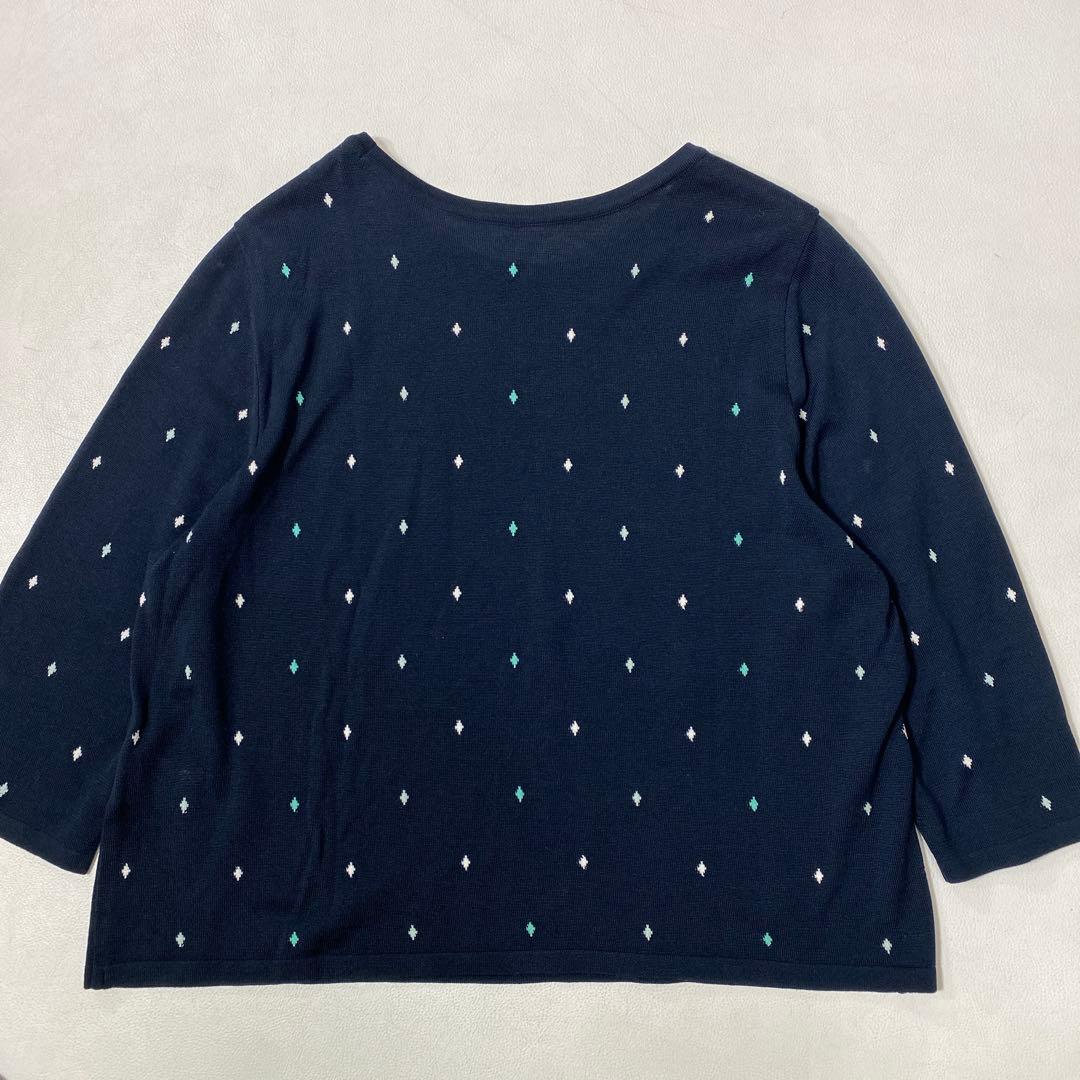 美品 レリアン プラスハウス ダイヤ刺繍 ニットアンサンブル カーディガン
