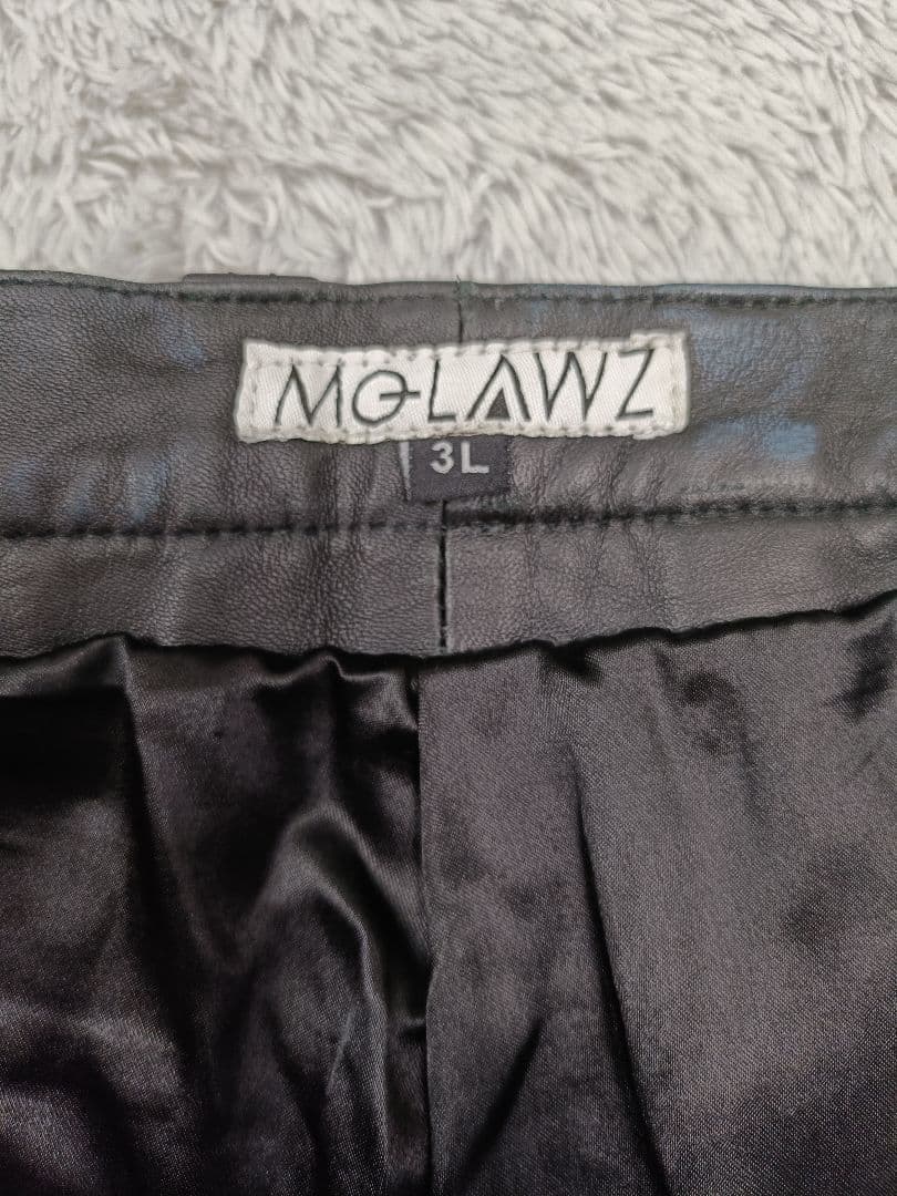 MOLAWS モローズ 但馬屋 レザーパンツ ヴィンテージ加工 黒 3L 羊革