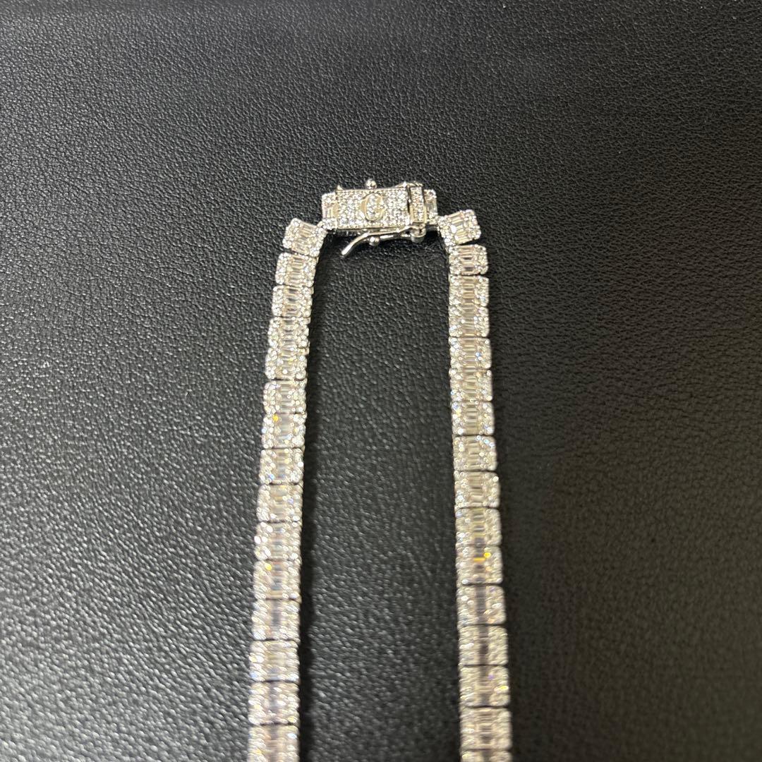 Baguette Tennis Chain Necklace【5mm】