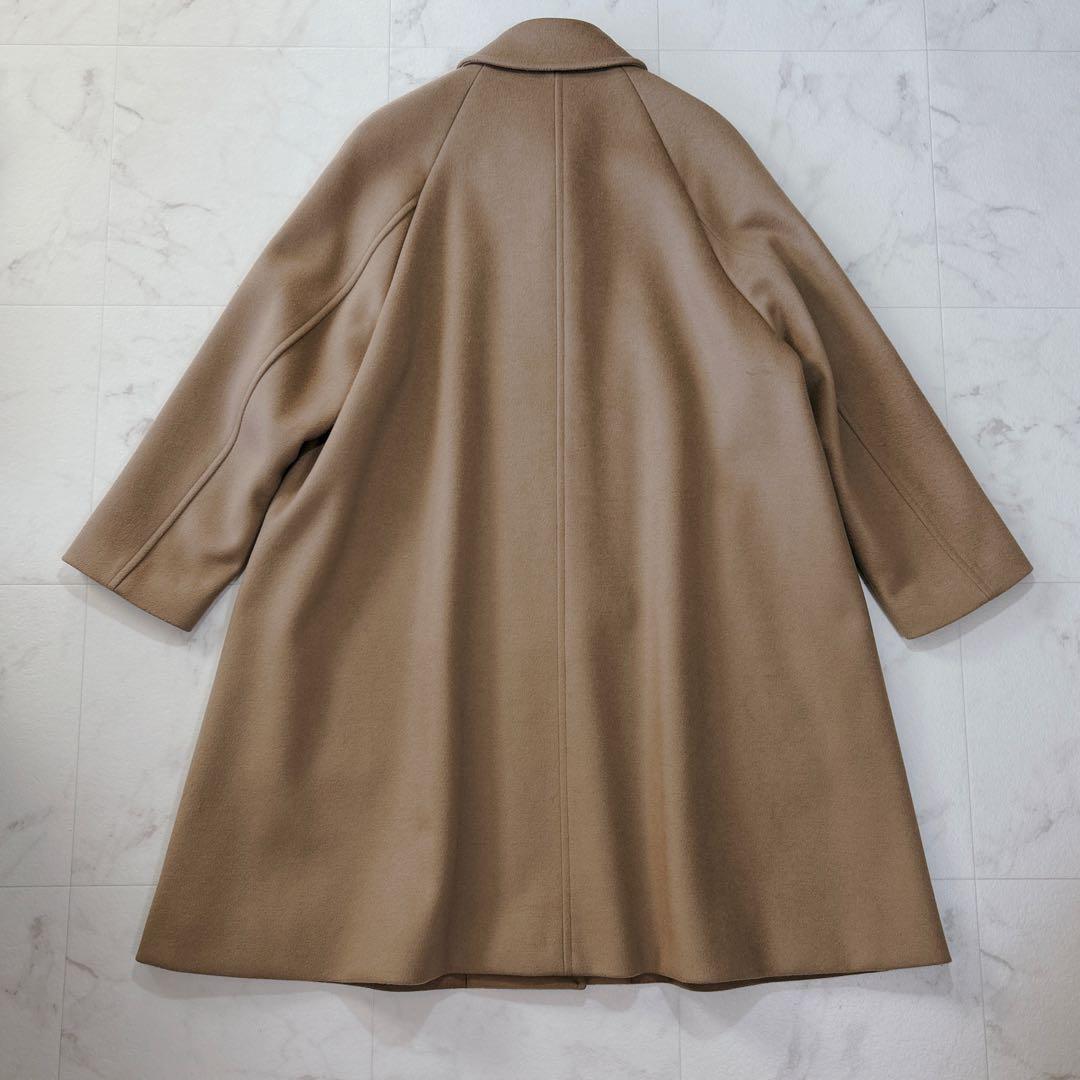 美品 BEAUTY&YOUTH ビーバーテントコート ロング ベージュ S