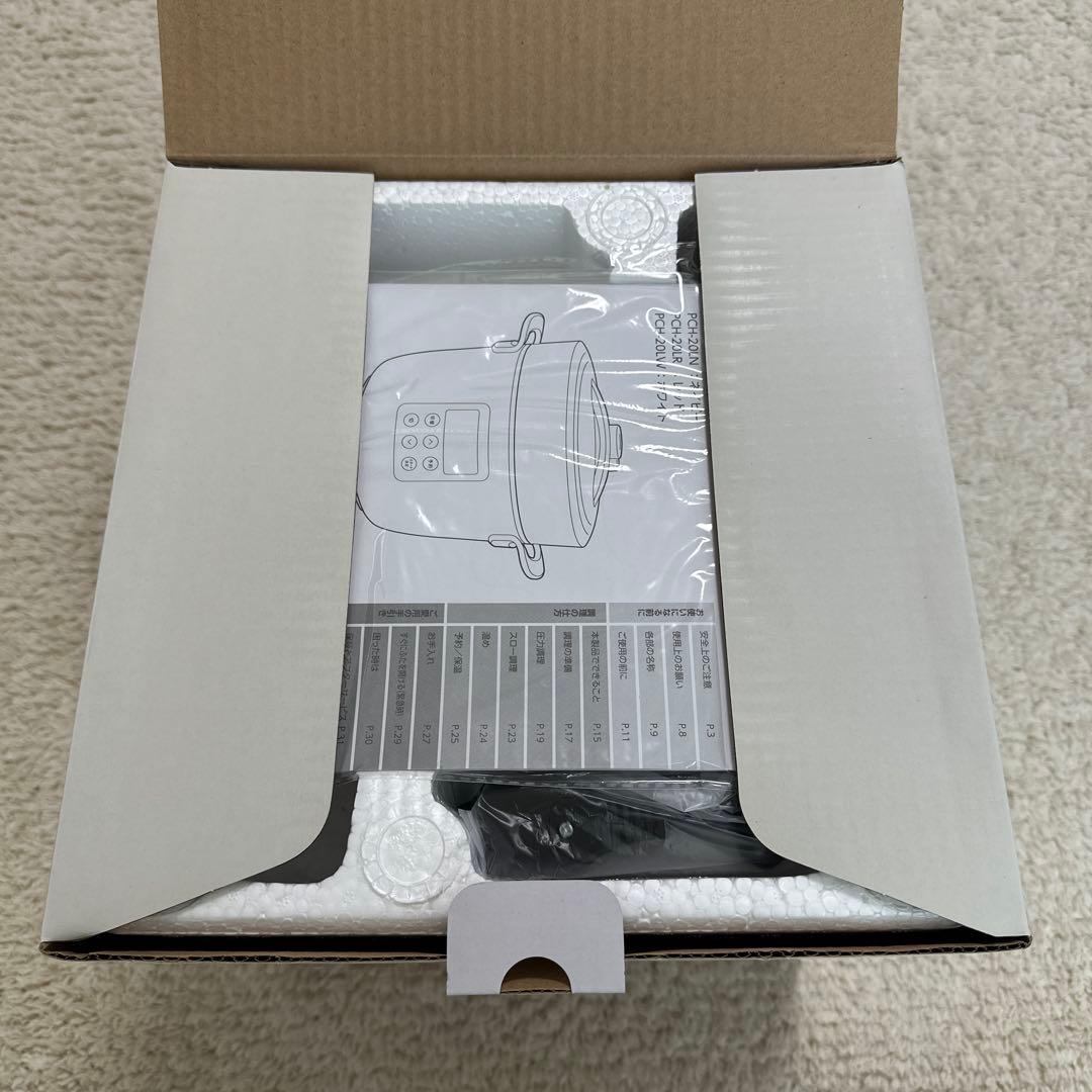 【新品未使用】Re- 電気圧力鍋 2L PCH-20LR レッド