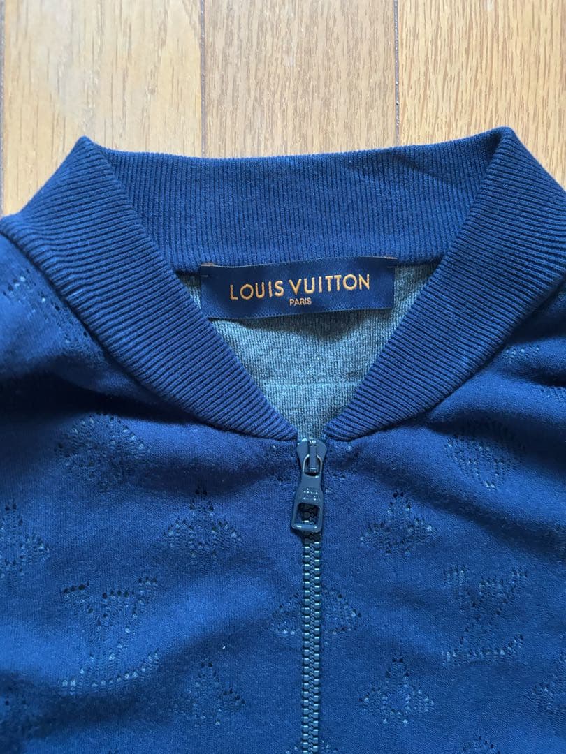 Louis Vuitton ネイビーブルー ニットジャケット