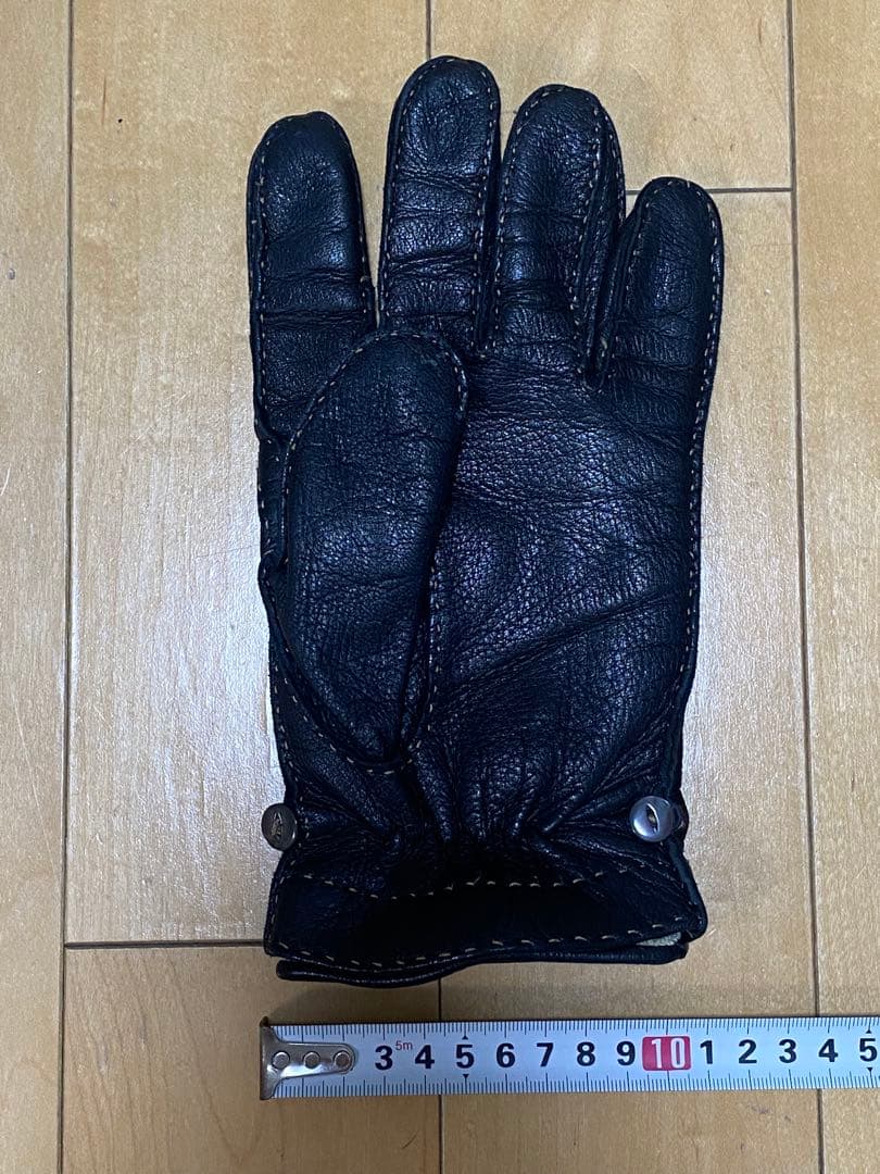 restelli milano イタリア製、鹿皮　インナーカシミア手袋