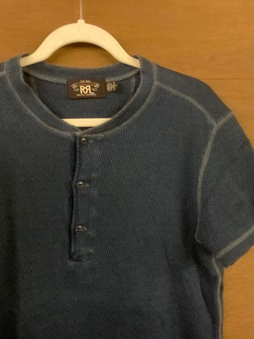 ☆美品☆ダブルアールエル☆DOUBLE RL☆ヘンリーネック☆インディゴ☆Ｍ