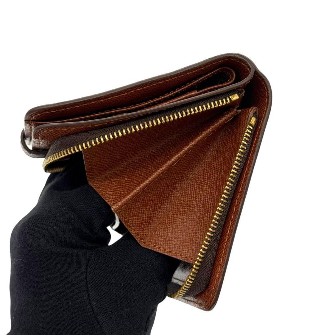 【外観美品】ルイヴィトン モノグラム コンパクトジップ 二つ折り財布 ウォレット