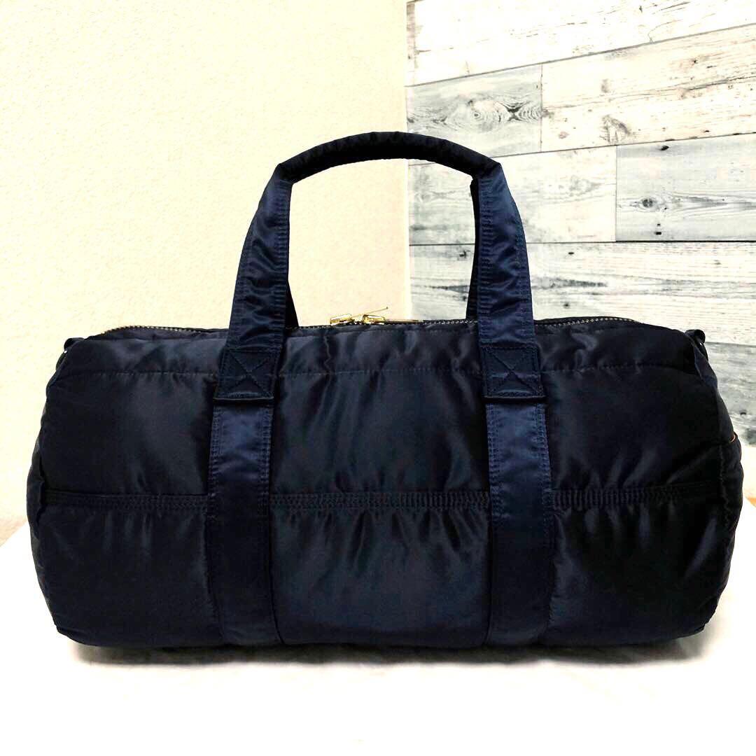 超美品✨現行タグ ポーター タンカー ボストンバッグ 2way アイアンブルー