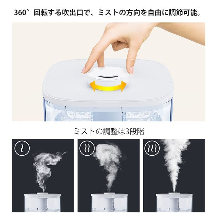 ⭐️加湿器⭐️ 大容量　10〜12畳　3.5リットル　タッチ式　タイマー機能　安心