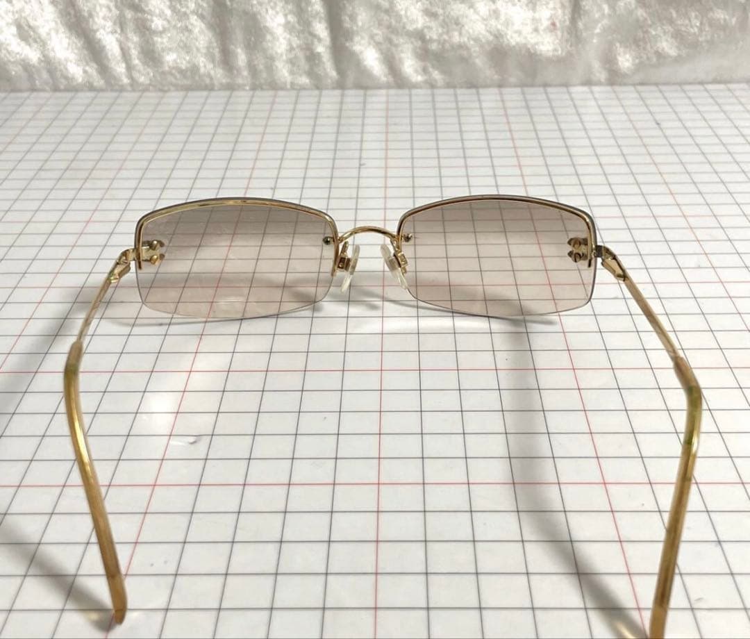 CHANEL サングラス 4093-B リムレス y2k メガネ ゴールド