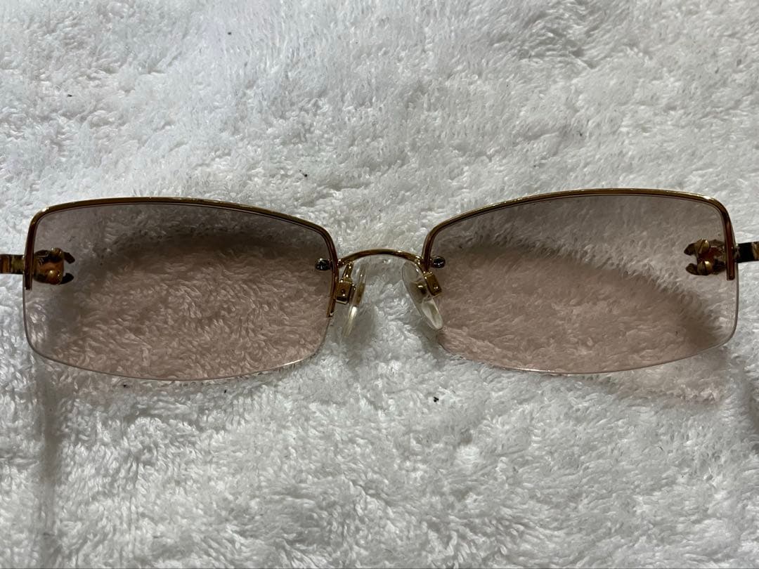 CHANEL サングラス 4093-B リムレス y2k メガネ ゴールド