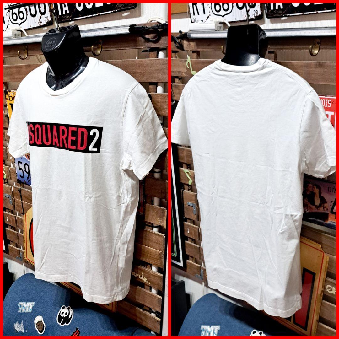 Dsquared2　Cool Fit ロゴプリント　半袖Tシャツ　ホワイト　XL