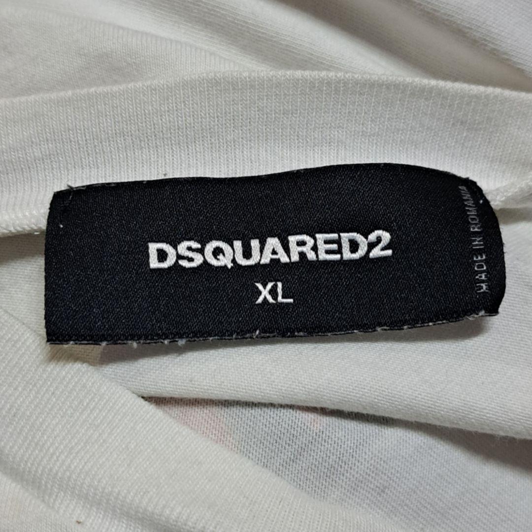 Dsquared2　Cool Fit ロゴプリント　半袖Tシャツ　ホワイト　XL