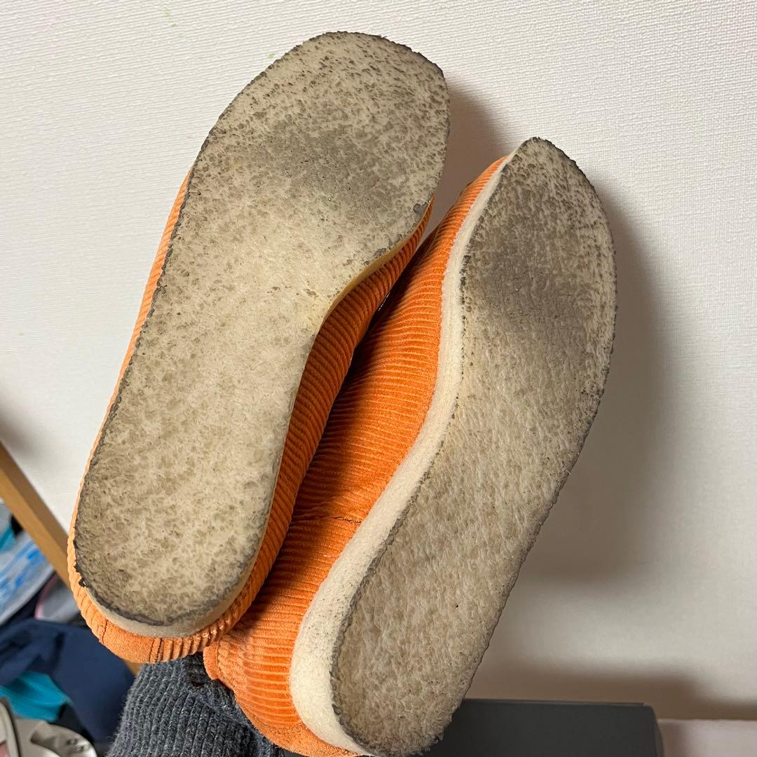 Clarks オレンジコーデュロイ　ワラビー