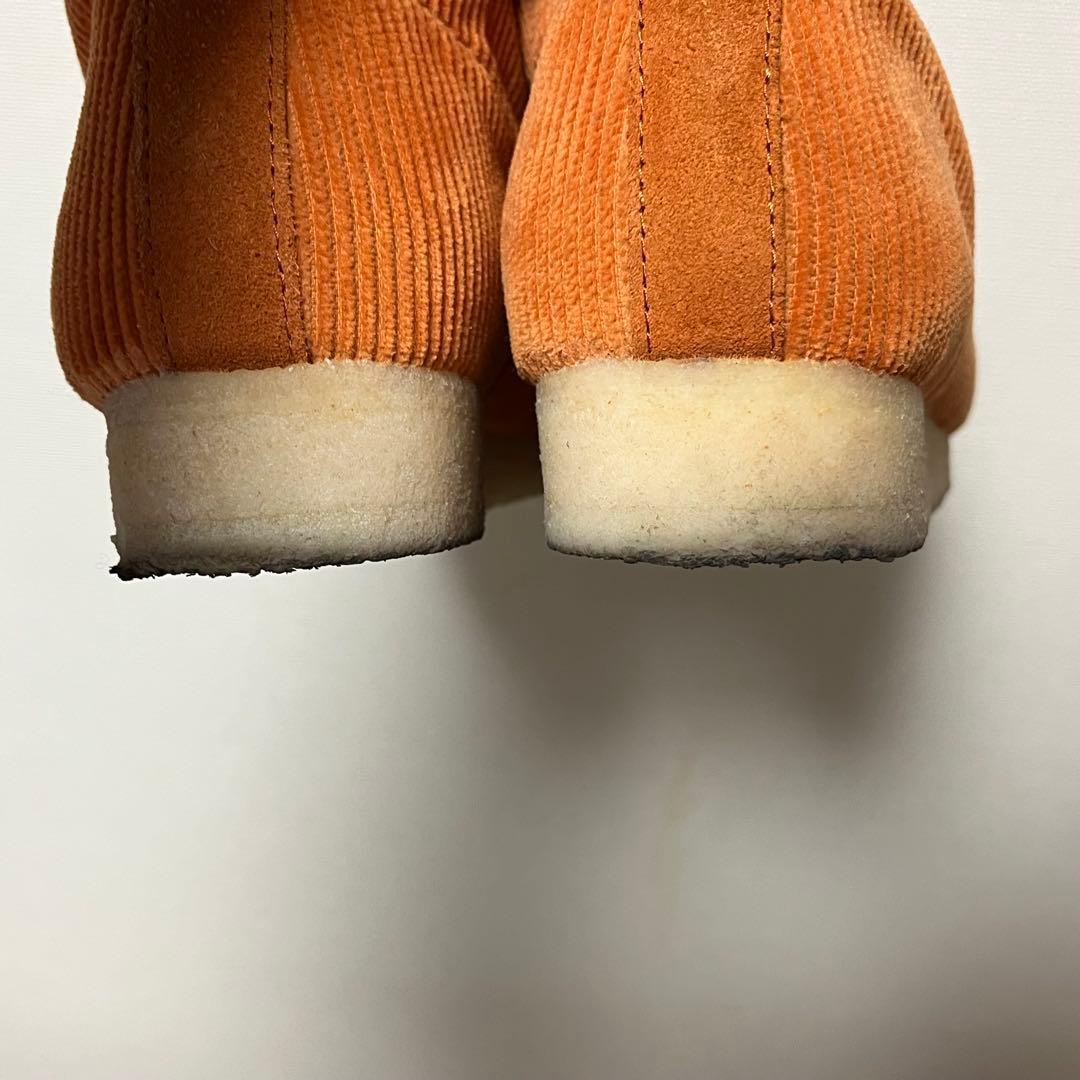 Clarks オレンジコーデュロイ　ワラビー