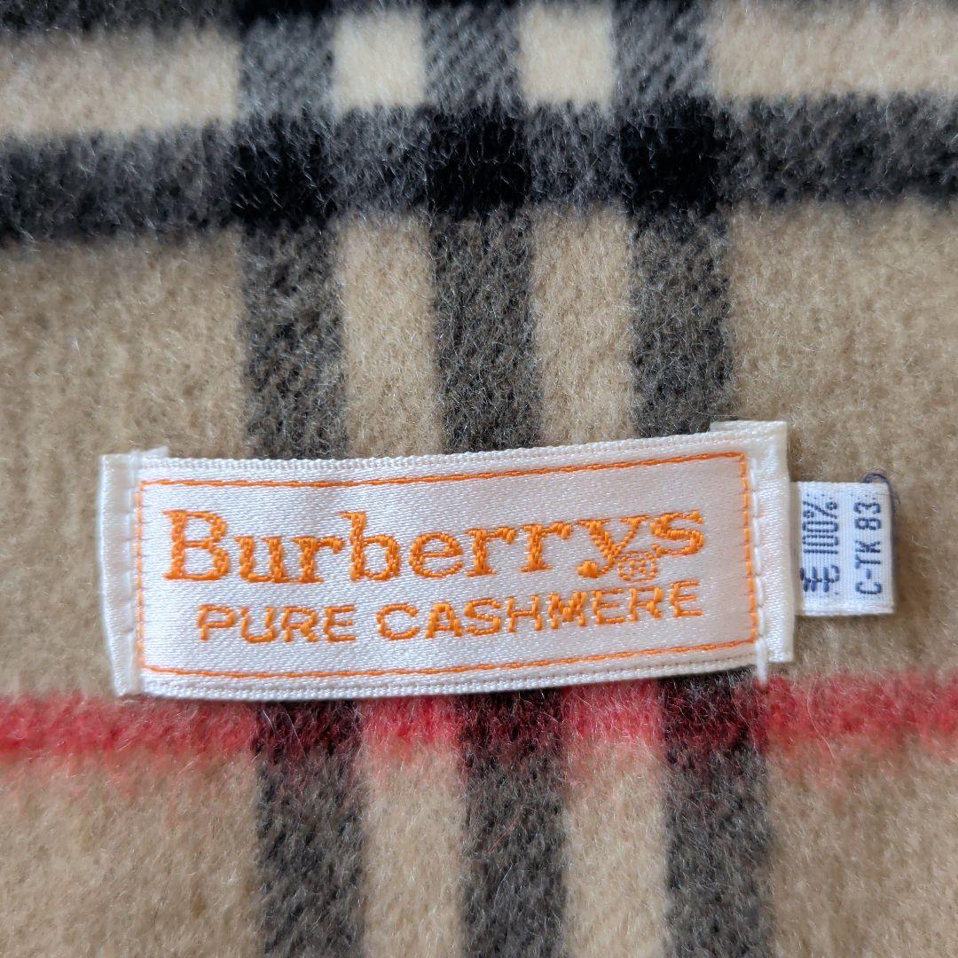 Burberrys チェック柄 純カシミヤマフラー 100%