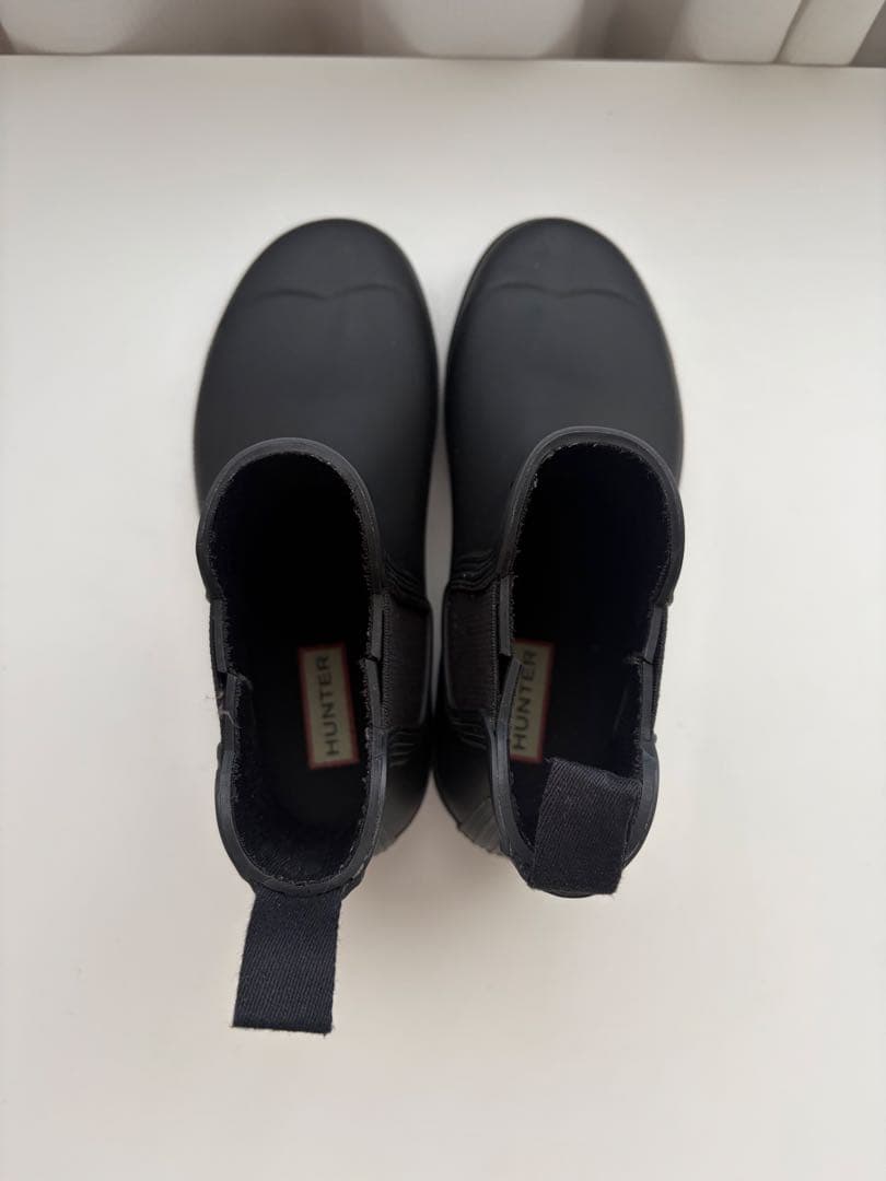 HUNTER ブラック ショートブーツ　UK4 EU37