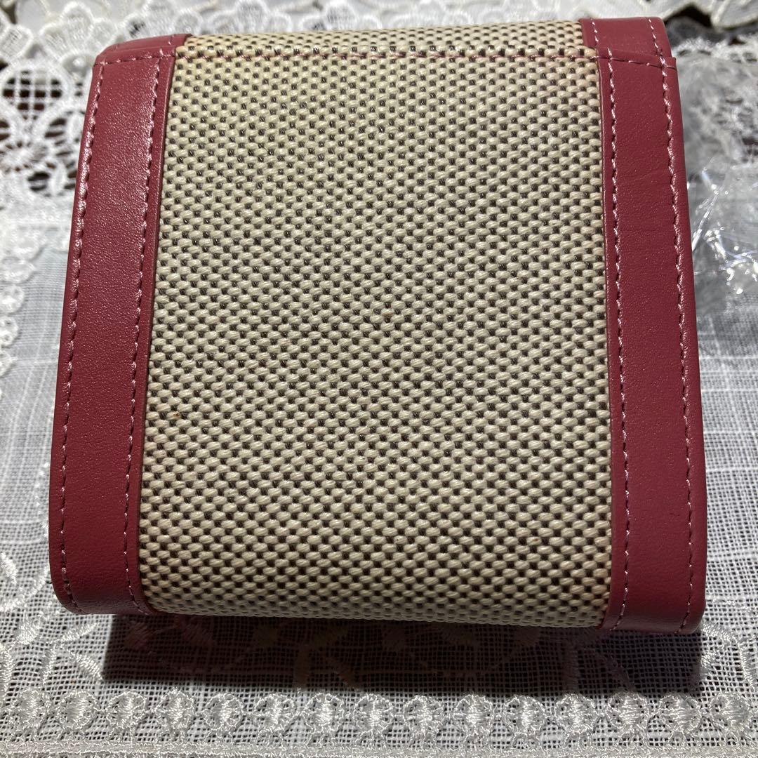 二つ折り財布 ベージュ ピンク Kロゴ★未使用品