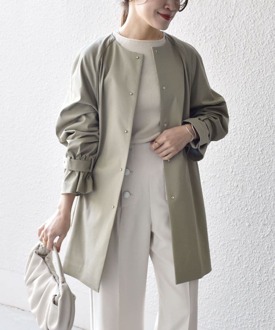 極美品 SHIPS 〈UVカット/手洗い可能〉FUNCTIONチノハーフコート