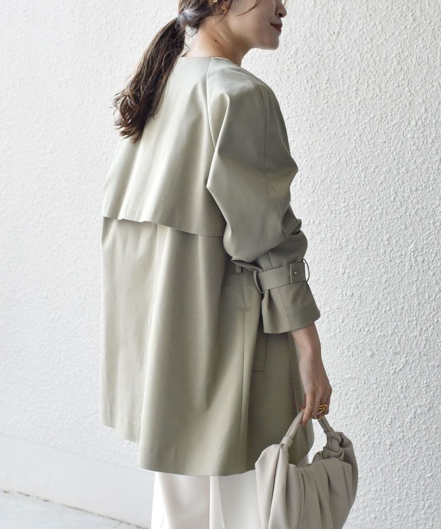極美品 SHIPS 〈UVカット/手洗い可能〉FUNCTIONチノハーフコート