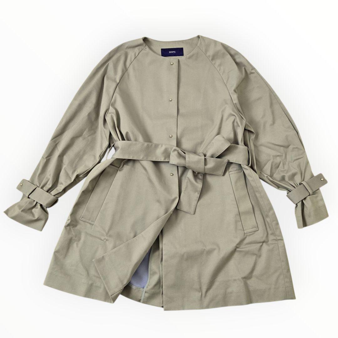 極美品 SHIPS 〈UVカット/手洗い可能〉FUNCTIONチノハーフコート