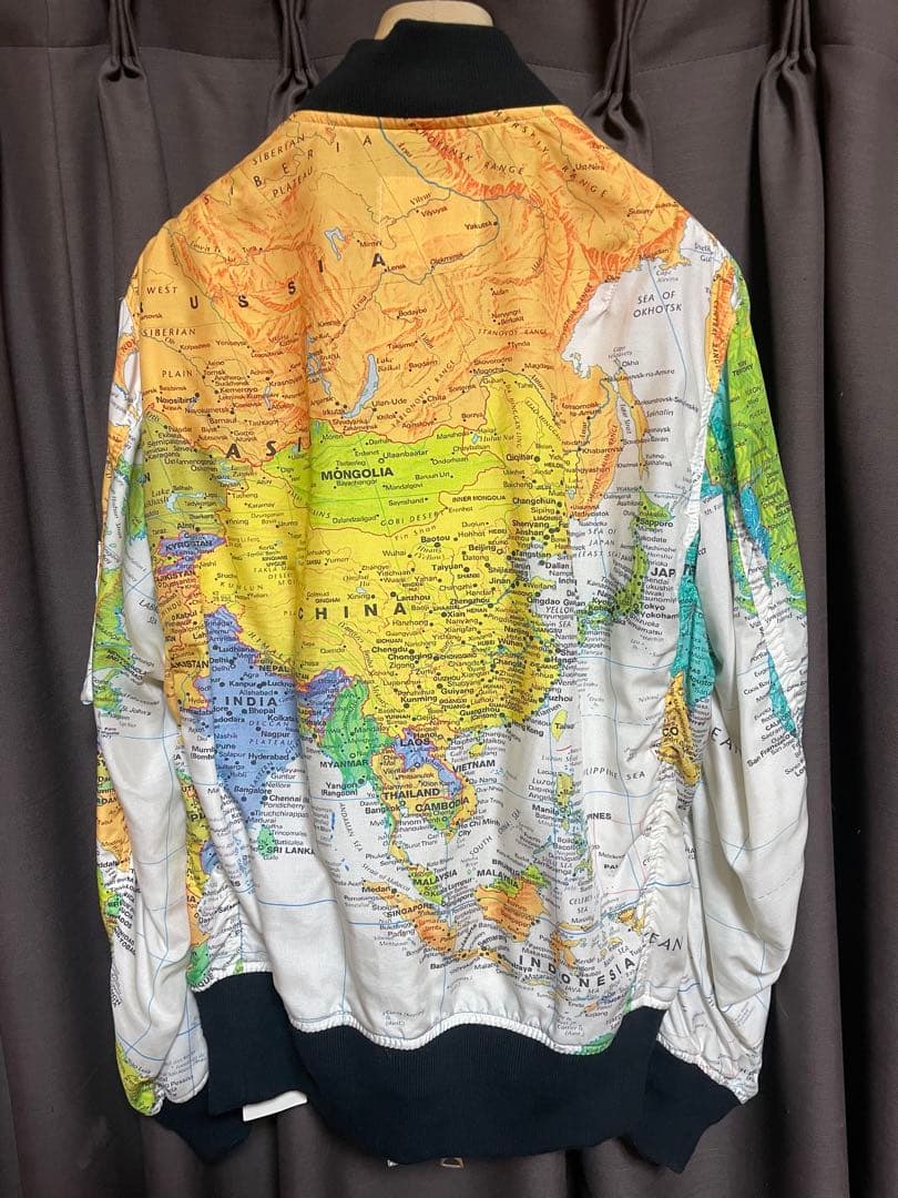 【タグ付】sacai world map ブルゾン カラーver サイズ2