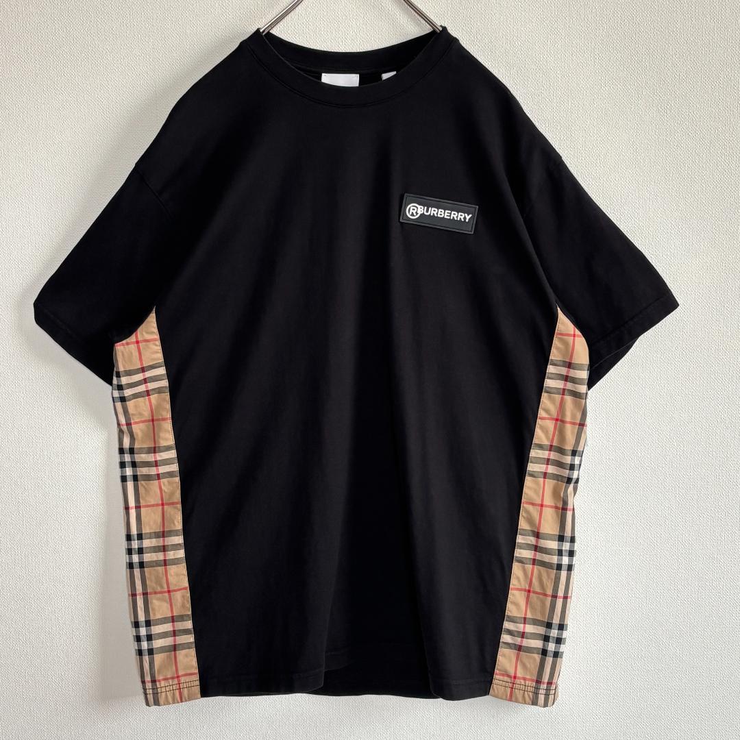 [りんご]【超人気】バーバリー/Tシャツ/ラバーロゴ/ノバチェック