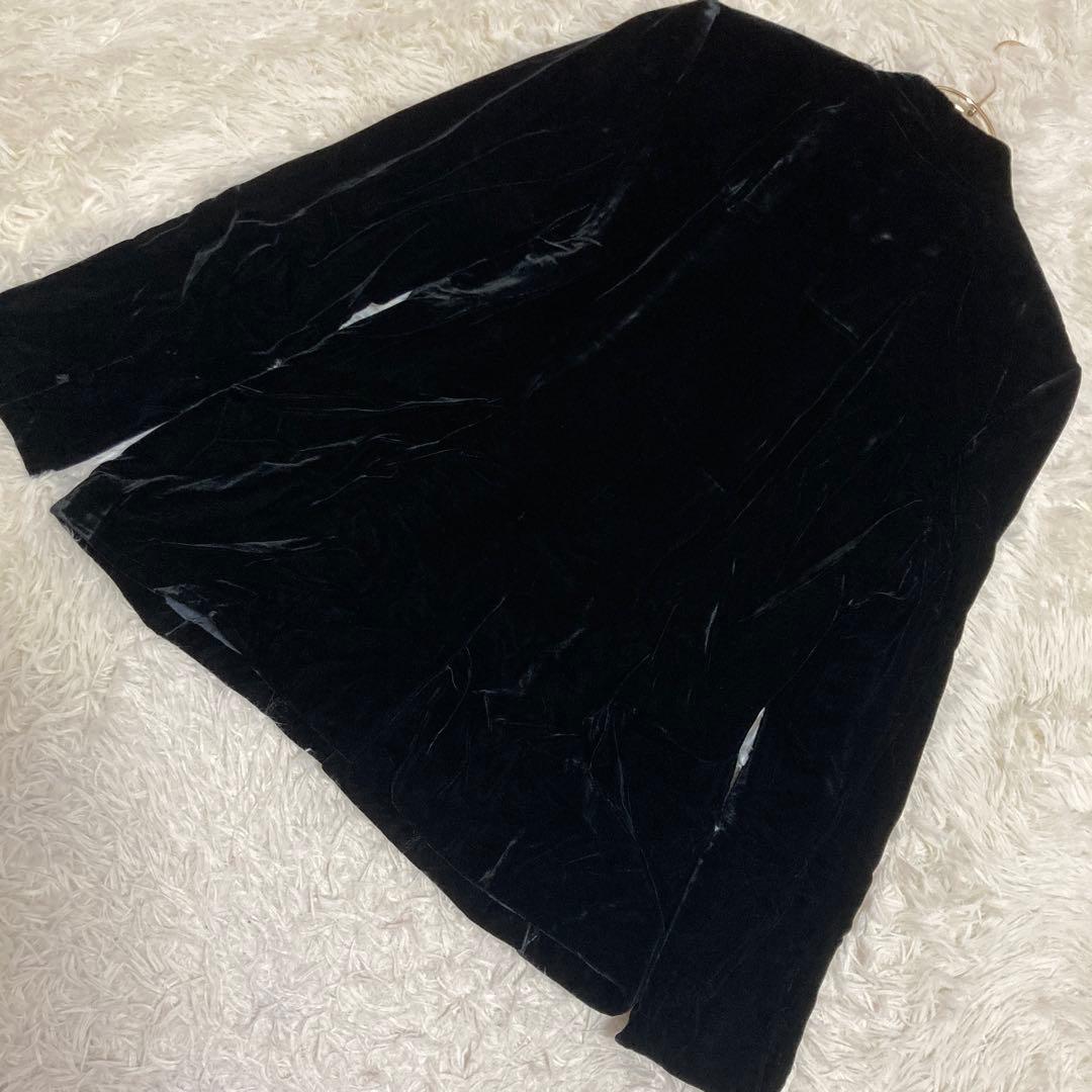 RALPH RALPH LAUREN ベロアジャケット ブラック 17号 上品