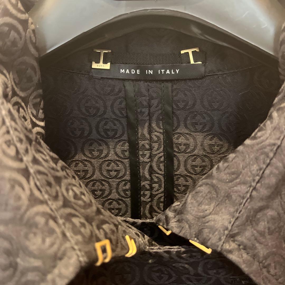 大幅値下げGUCCI 黒 ダブルブレスト トレンチコート
