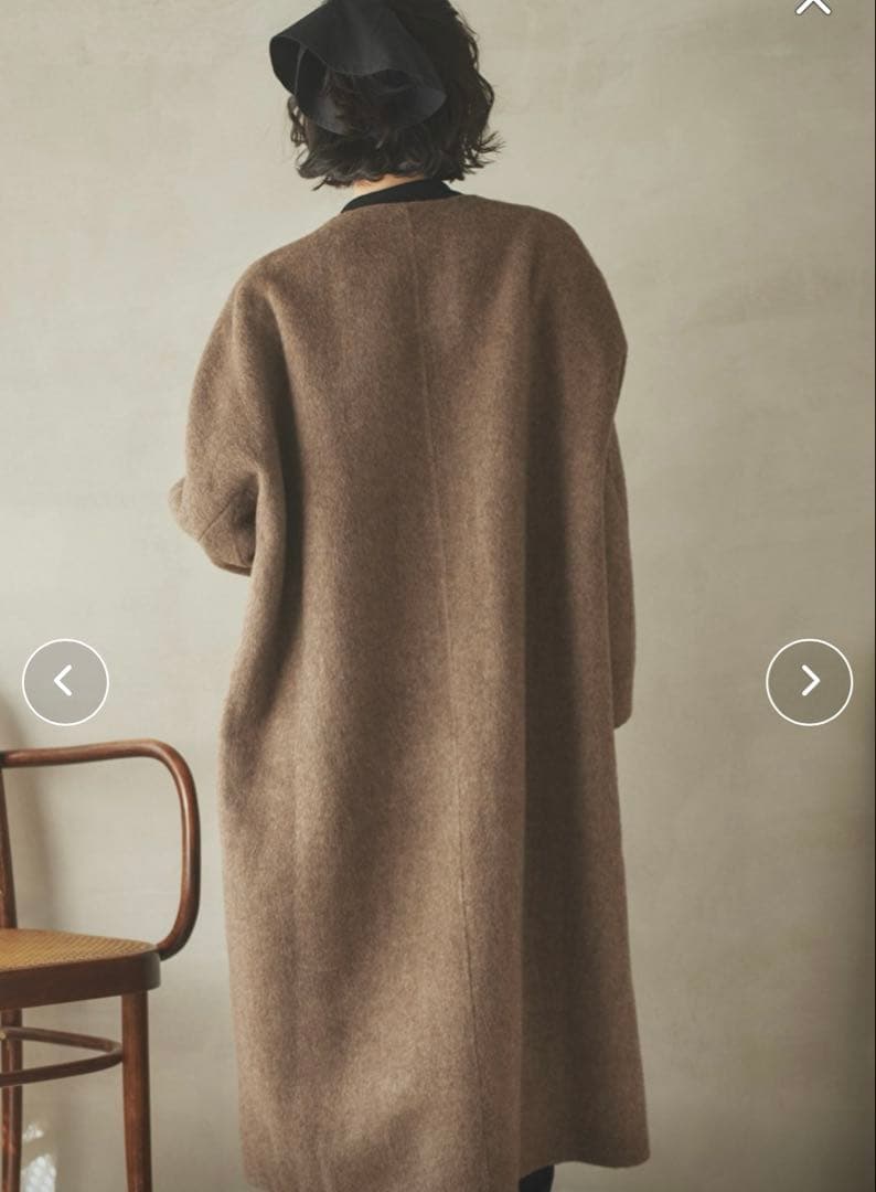 LAULEN カシミヤ マフラー ノーカラーコート
