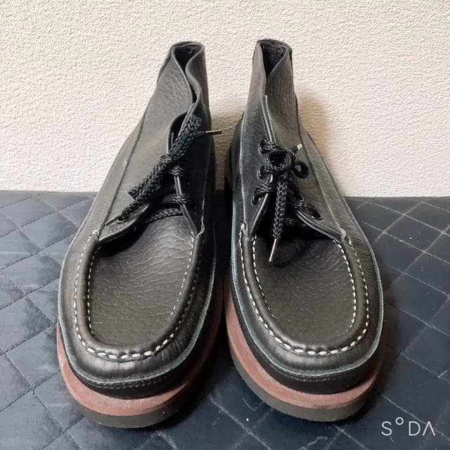 【未使用】ラッセルモカシン タフレザーブーツ黒 200-27W（プー80）