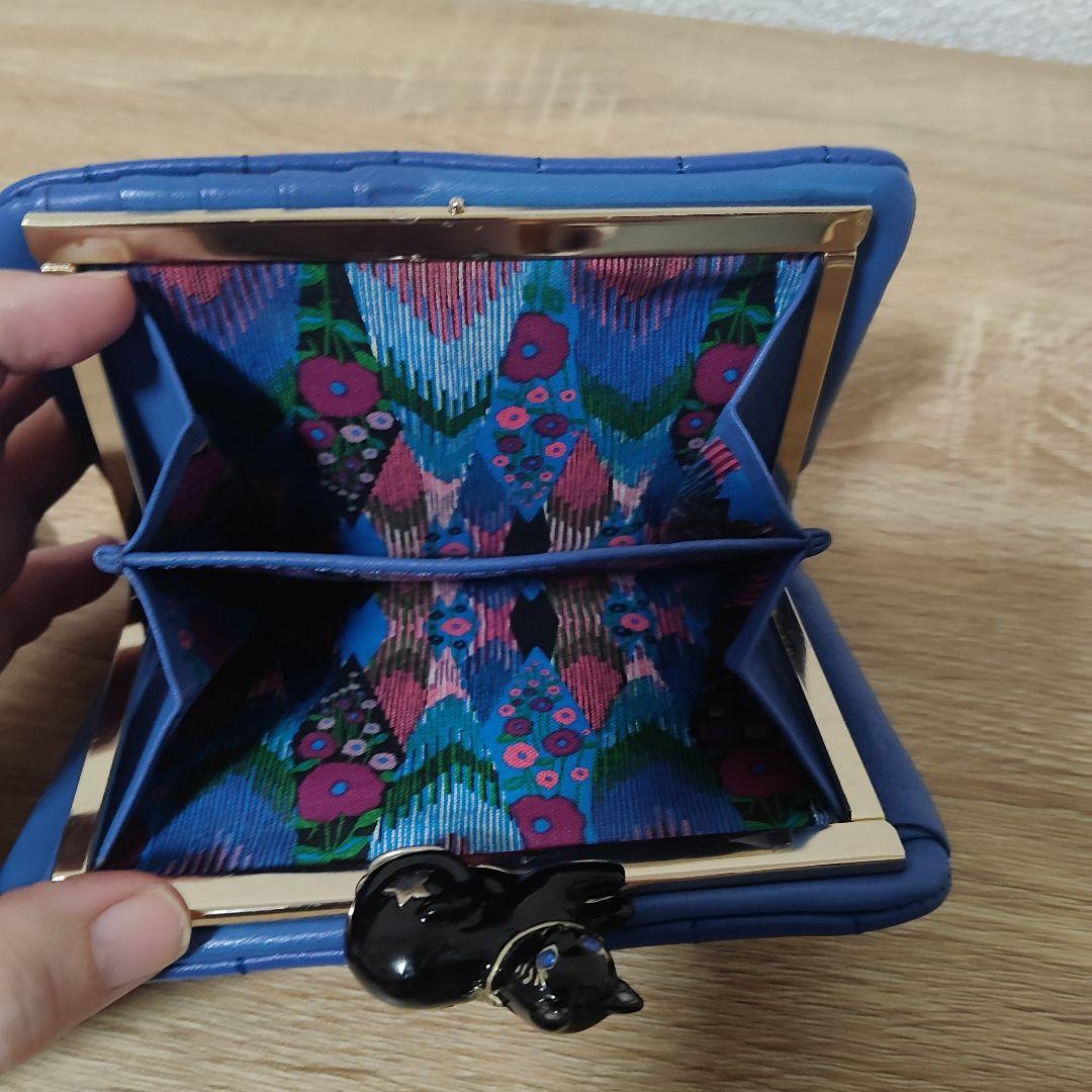 りり　ANNA SUI ブルー キルティング財布