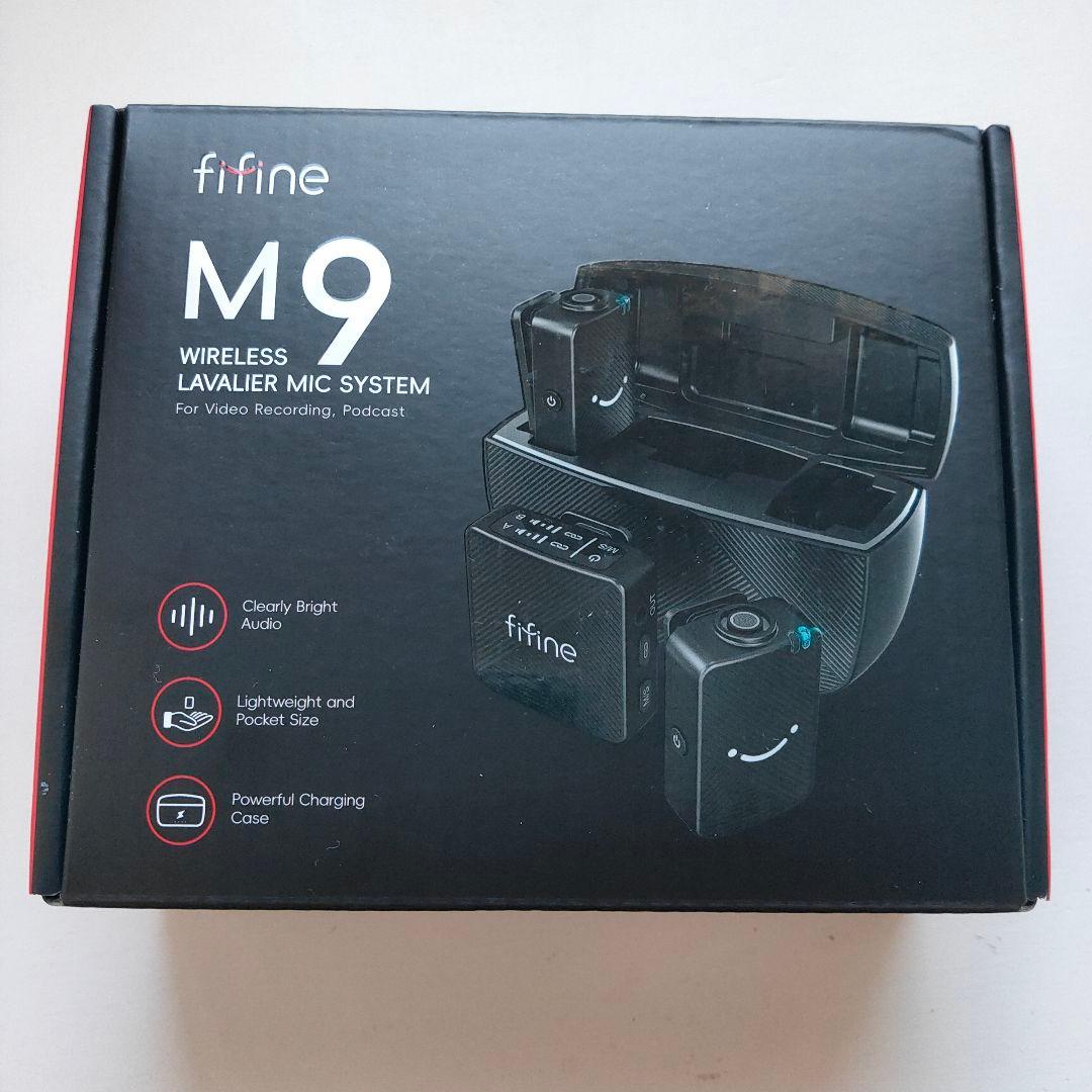 新品 FIFINE M9 白ワイヤレスマイク ピンマイク ノイズキャンセリング