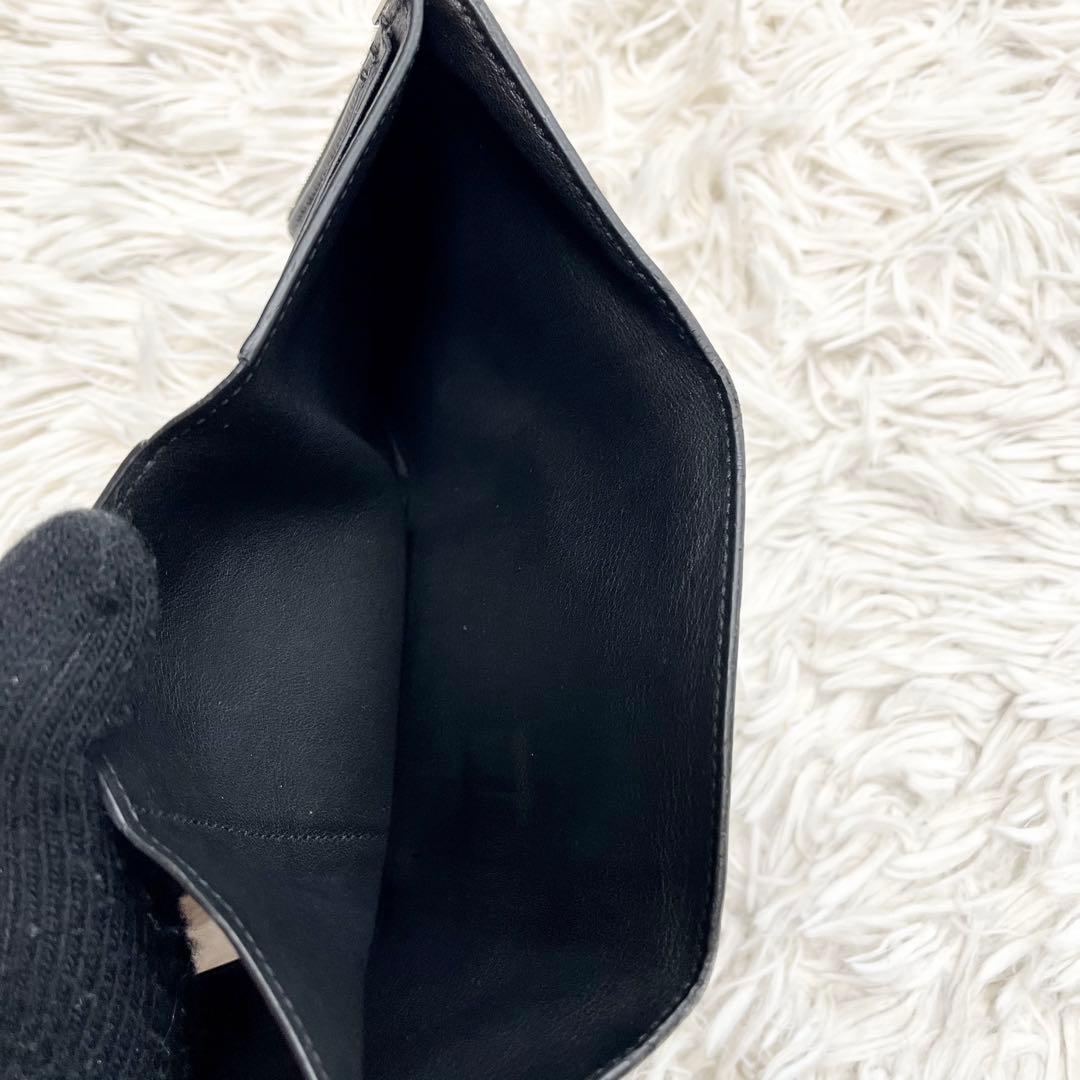 LOEWE ロエベ 財布　バーティカルウォレット ファスナー 三つ折り 黒