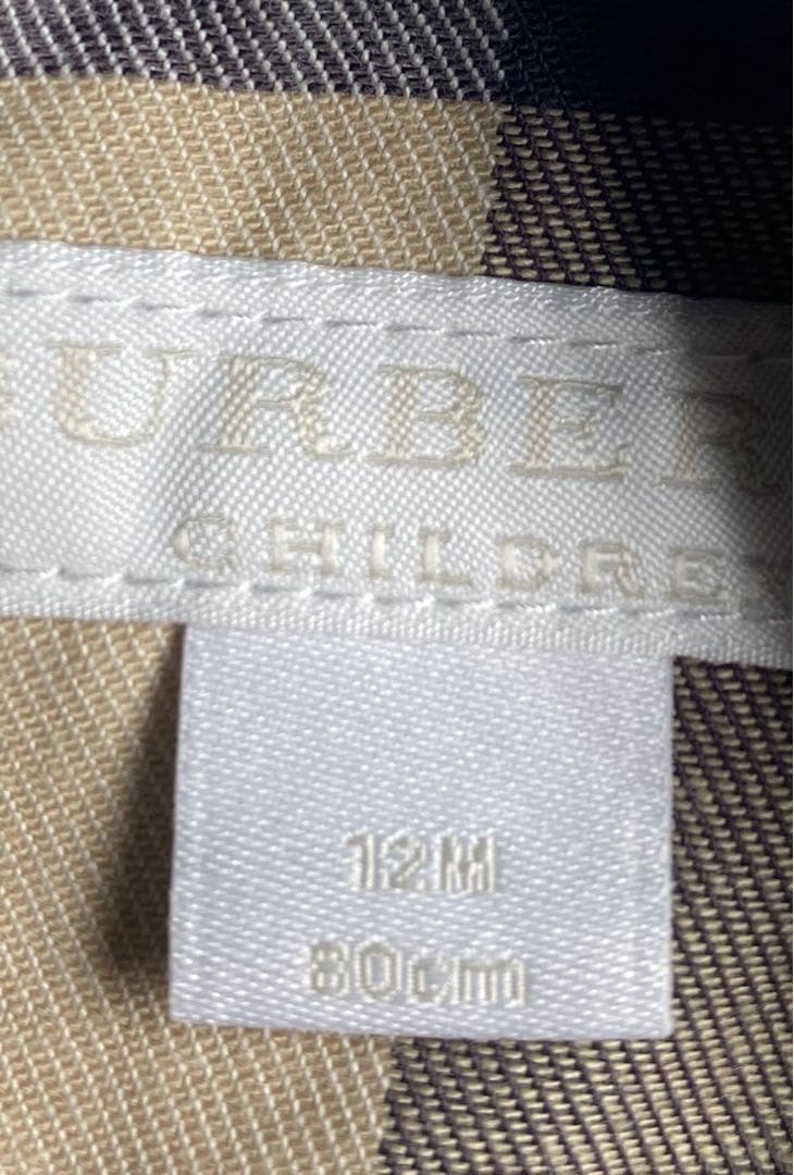 超美品本物バーバリーBurberry上質コットン混ノースリーブワンピース☆