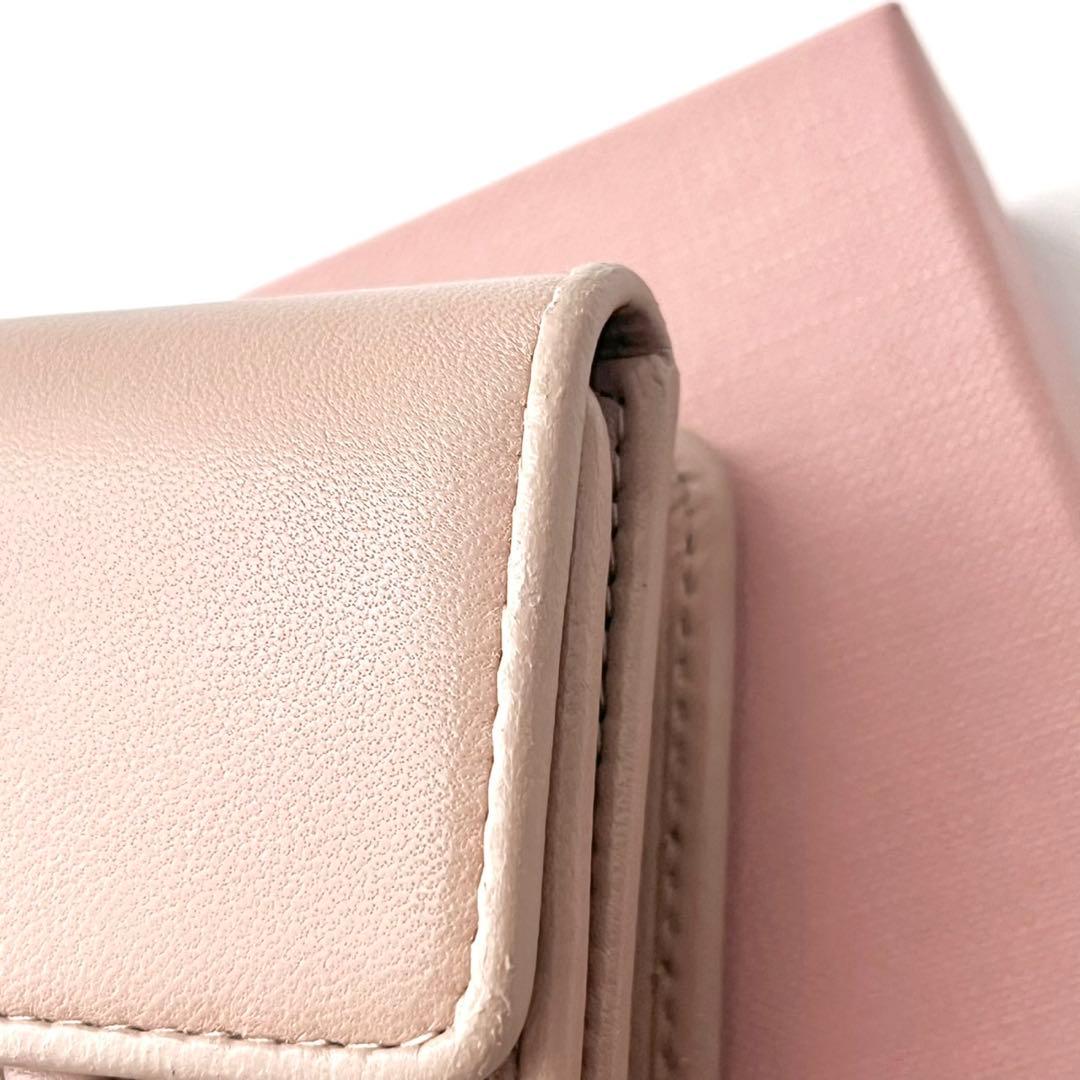 美品 現行 miu miu ミュウミュウ マテラッセ 三つ折り財布 箱付