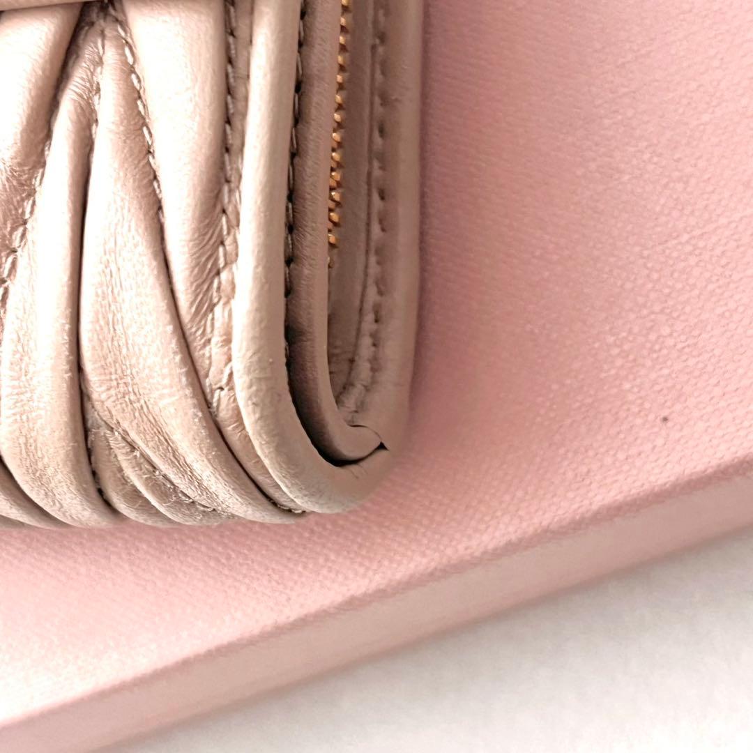 美品 現行 miu miu ミュウミュウ マテラッセ 三つ折り財布 箱付