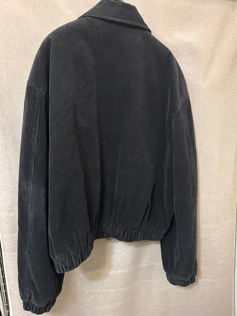 はりー　ZARA コーデュロイ　ショート丈ブルゾン　ブラック　Sサイズ