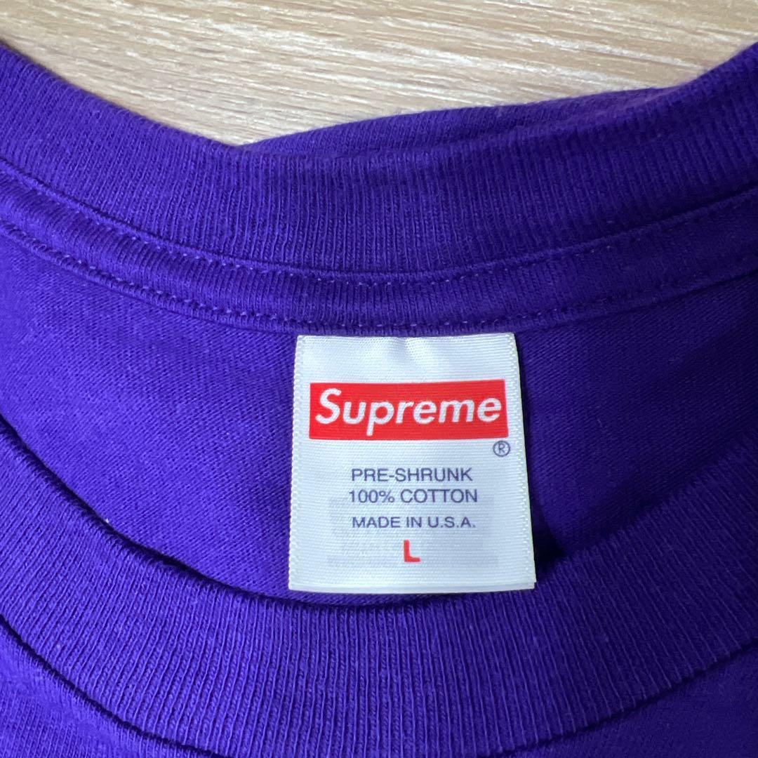 supreme ボックスロゴTシャツ　パープル